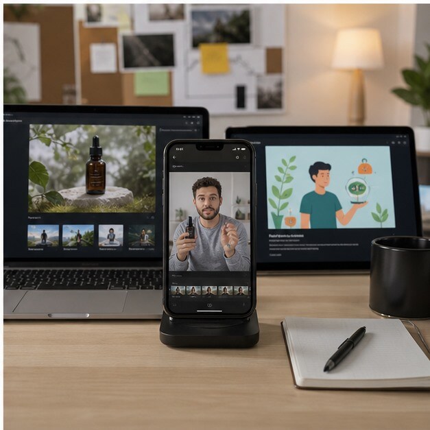 Set di video online pronti per social, explainers e mini ad