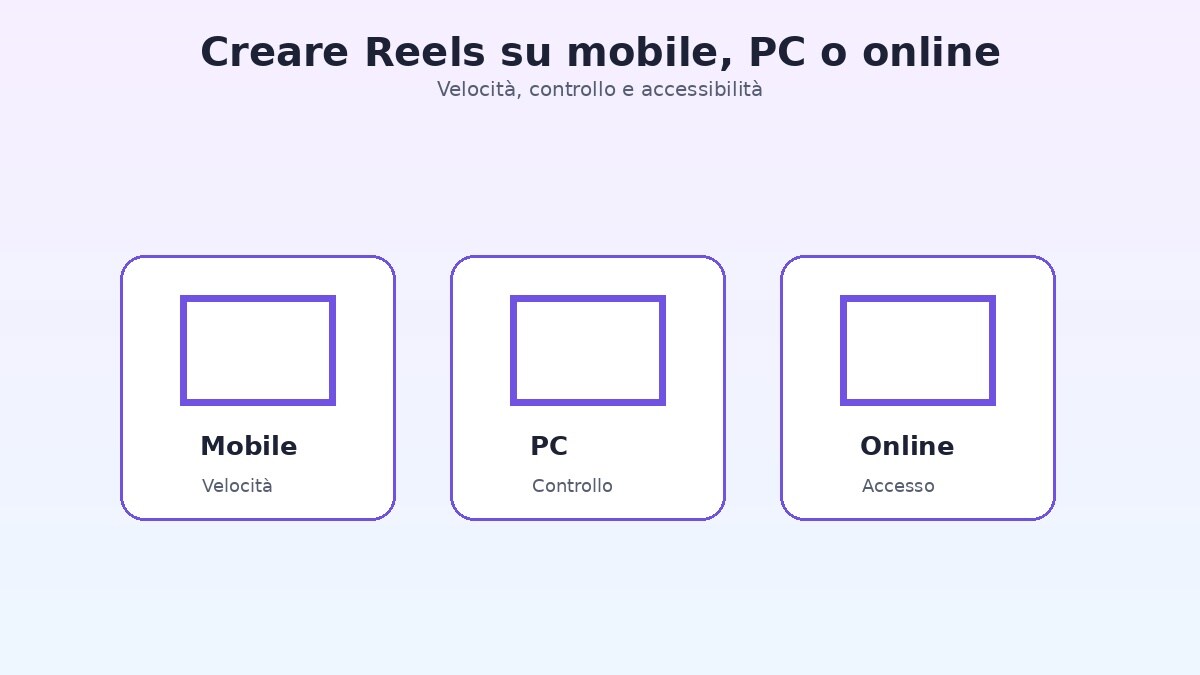Creare Reels Instagram su mobile PC e online