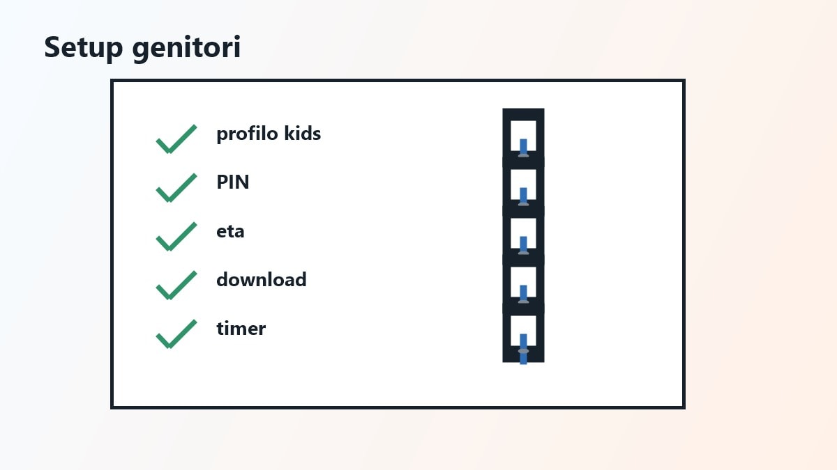 Checklist download e profili per streaming in famiglia