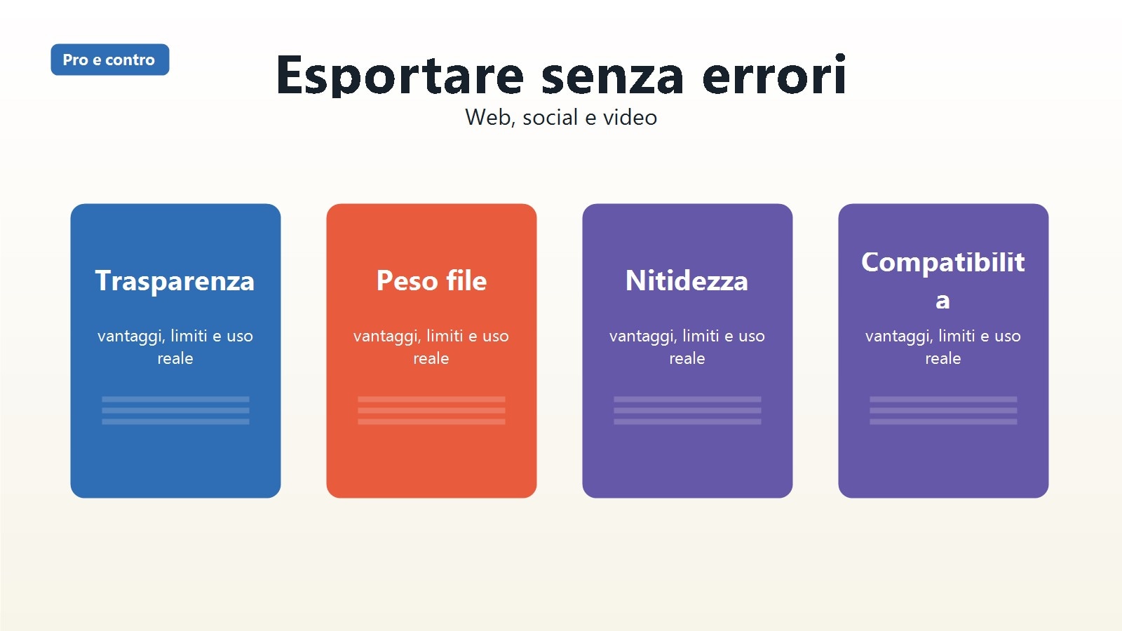 Schede di strumenti utili per esportare PNG e JPG in modo corretto