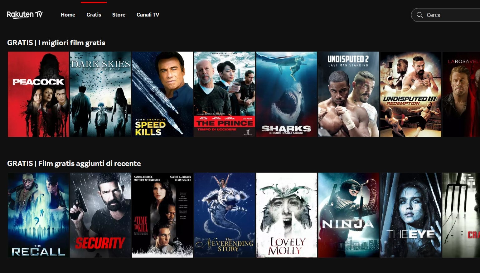 rakuten per guardare film