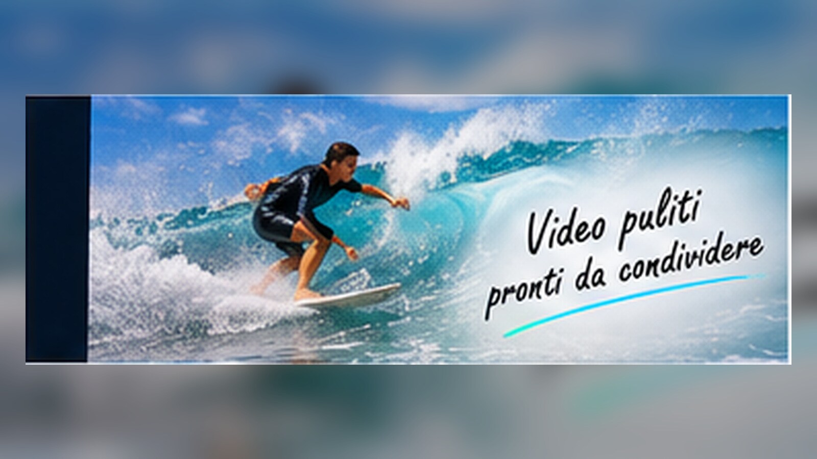 Controllo prima dopo di filigrana rimossa su sfondo video complesso