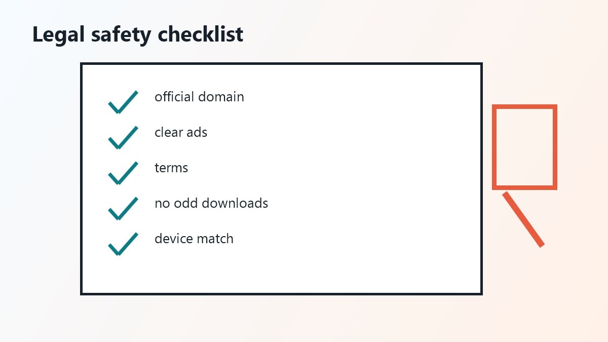 Checklist legalita per vedere film gratis online