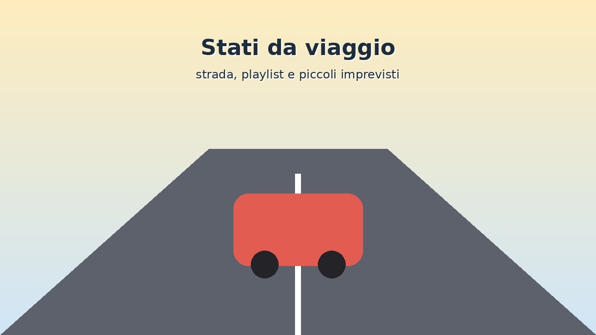 Illustrazione di road trip per Stati WhatsApp da viaggio