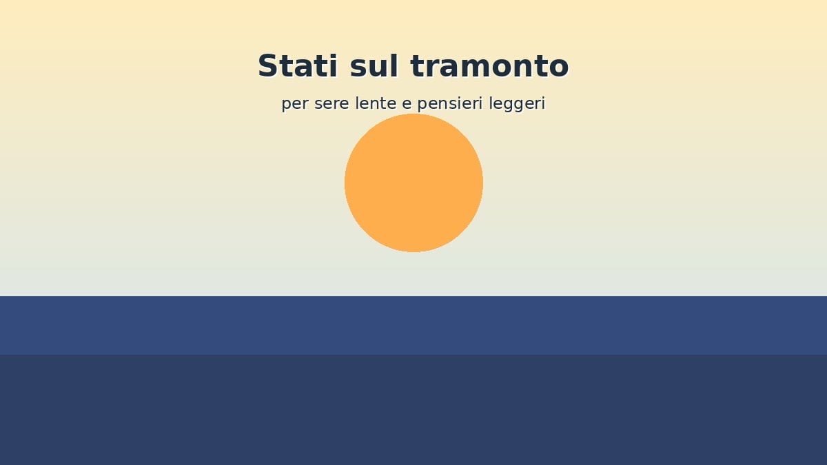 Illustrazione di tramonto per uno Stato WhatsApp estivo