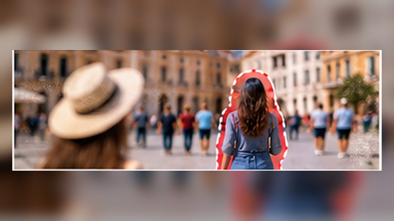 Persona indesiderata rimossa da video con AI prima e dopo
