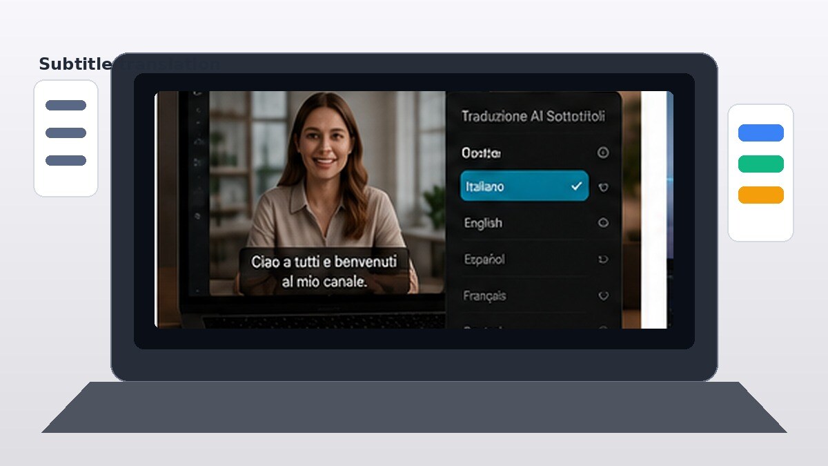 Workflow di traduzione automatica dei sottotitoli con revisione