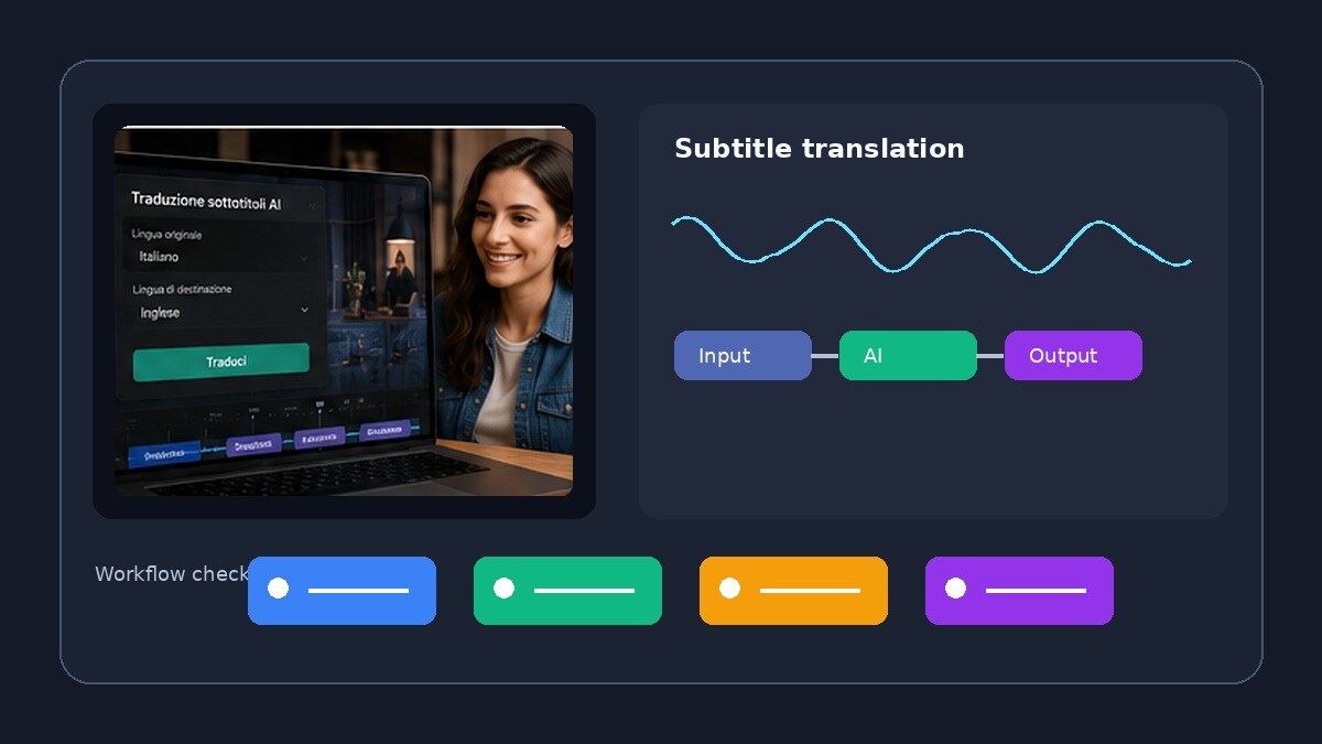Sottotitoli multilingua AI per video e corsi online