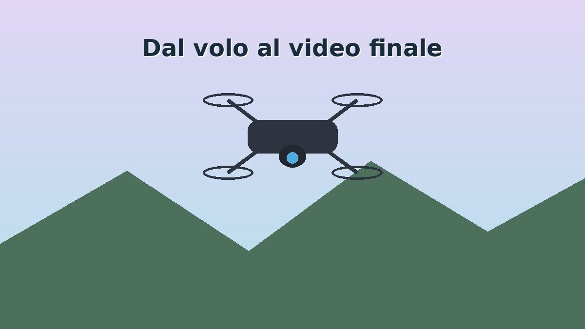 Workflow dal volo del drone al montaggio video