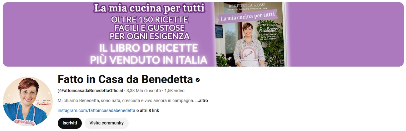 canale youtube di benedetta official