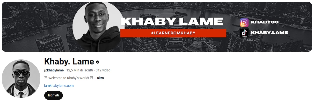 canale youtube di khaby lame