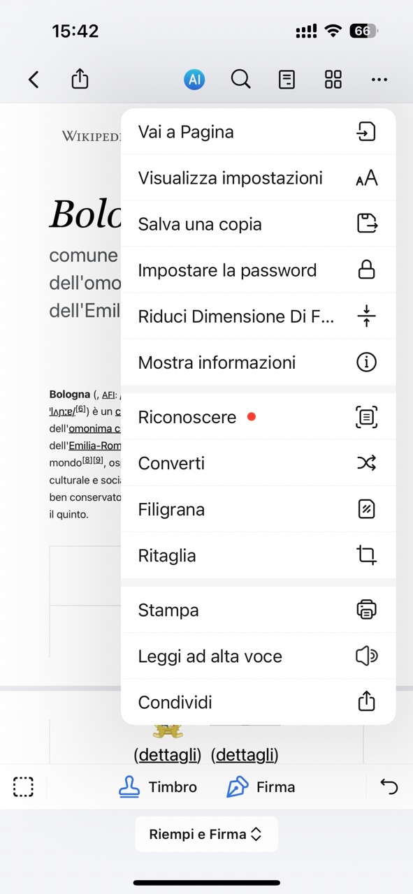 convertire pdf in pages su dispositivi ios