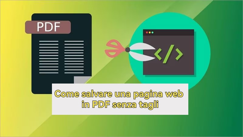 salvare l'intera pagina web come pdf senza tagli