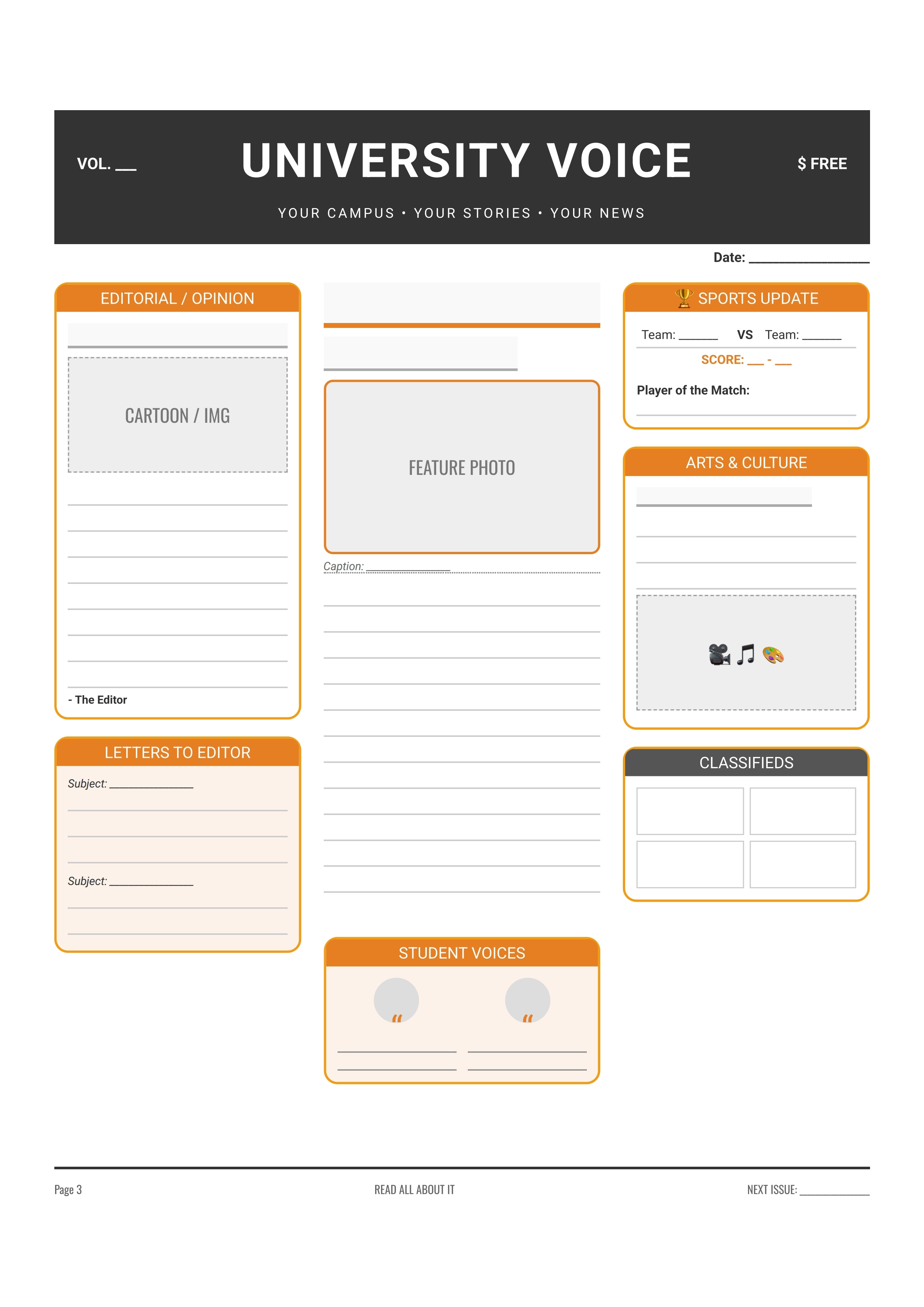 pagina di giornale vuota pdf