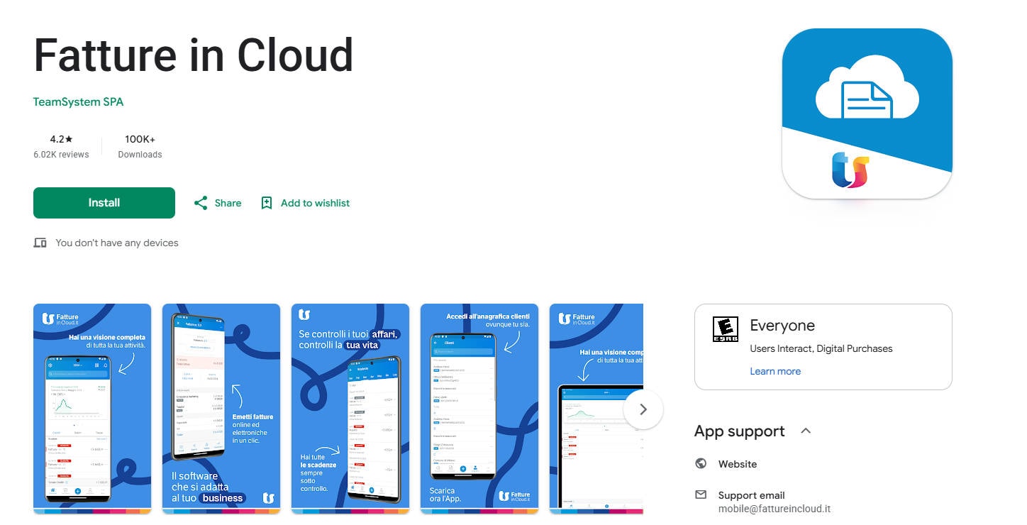 Fatture in Cloud app per gestione documenti e spese