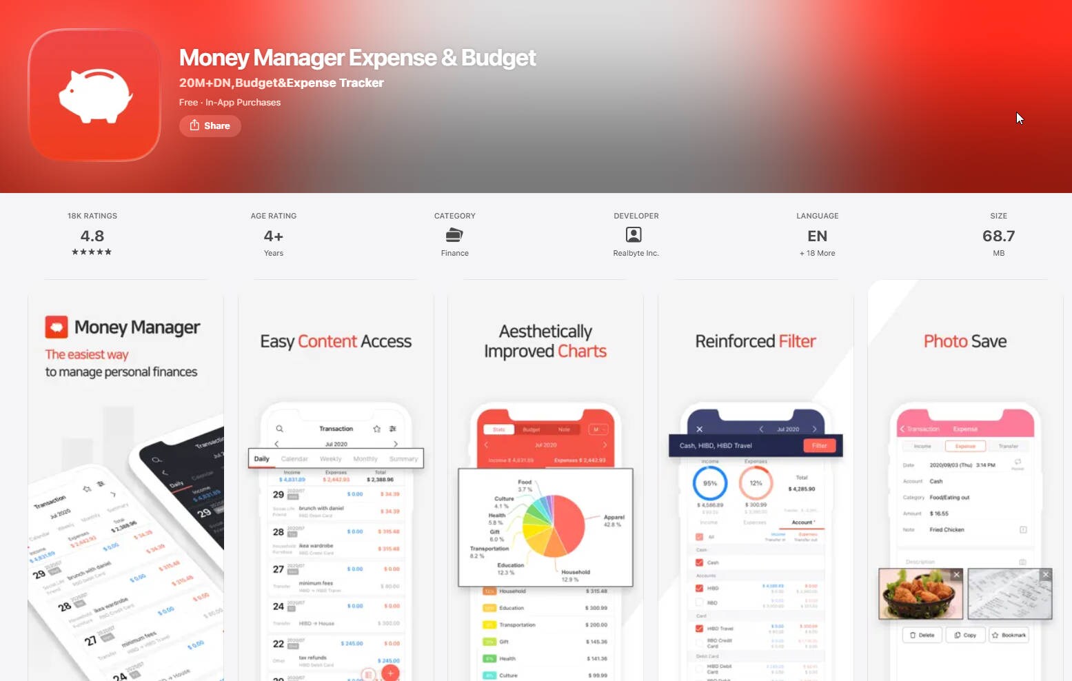 Money Manager app per monitorare spese personali