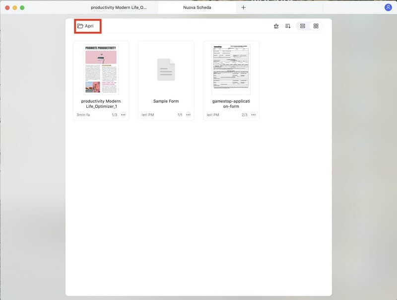 minimizza dimensione pdf mac