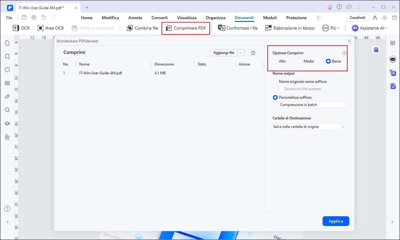 comprimere pdf