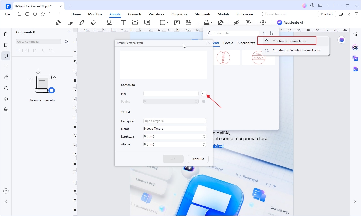 how to add stamp to pdf
