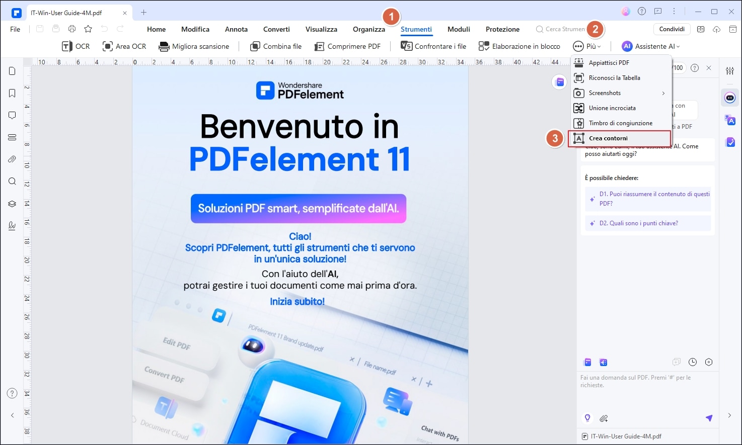 create outline pdfelement