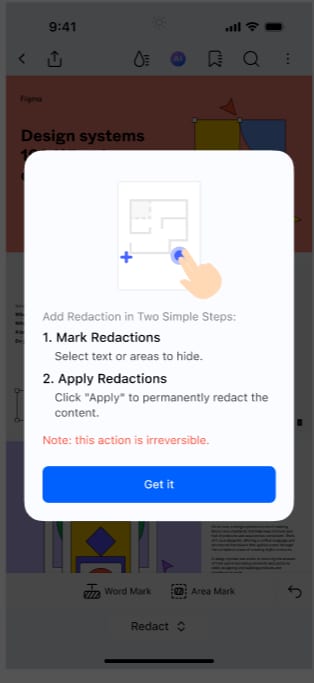 redact pdf su iphone