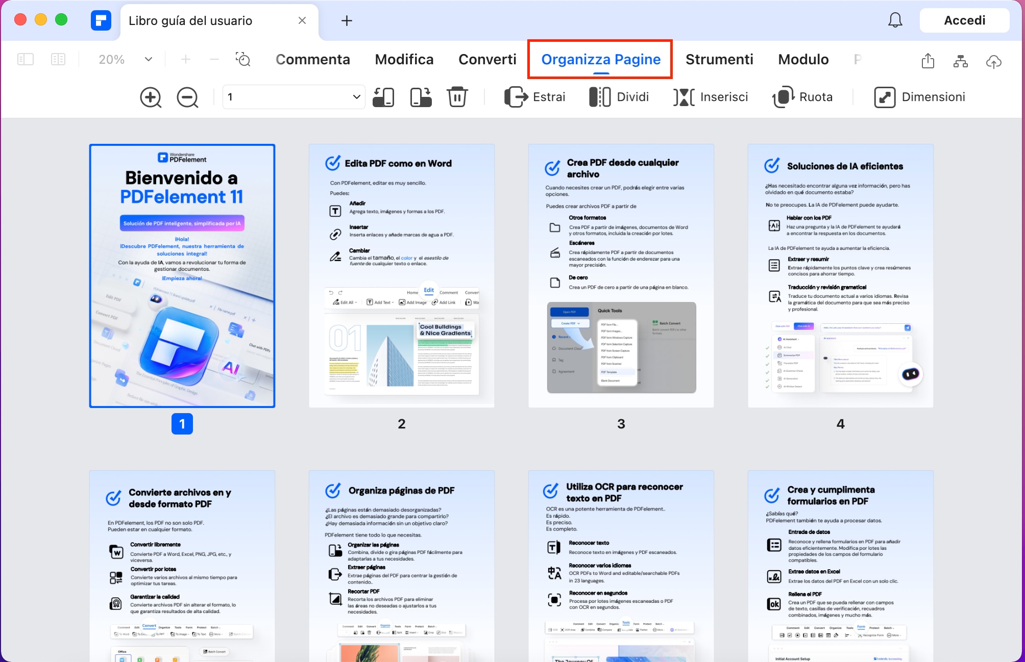 suddividere PDF in più file