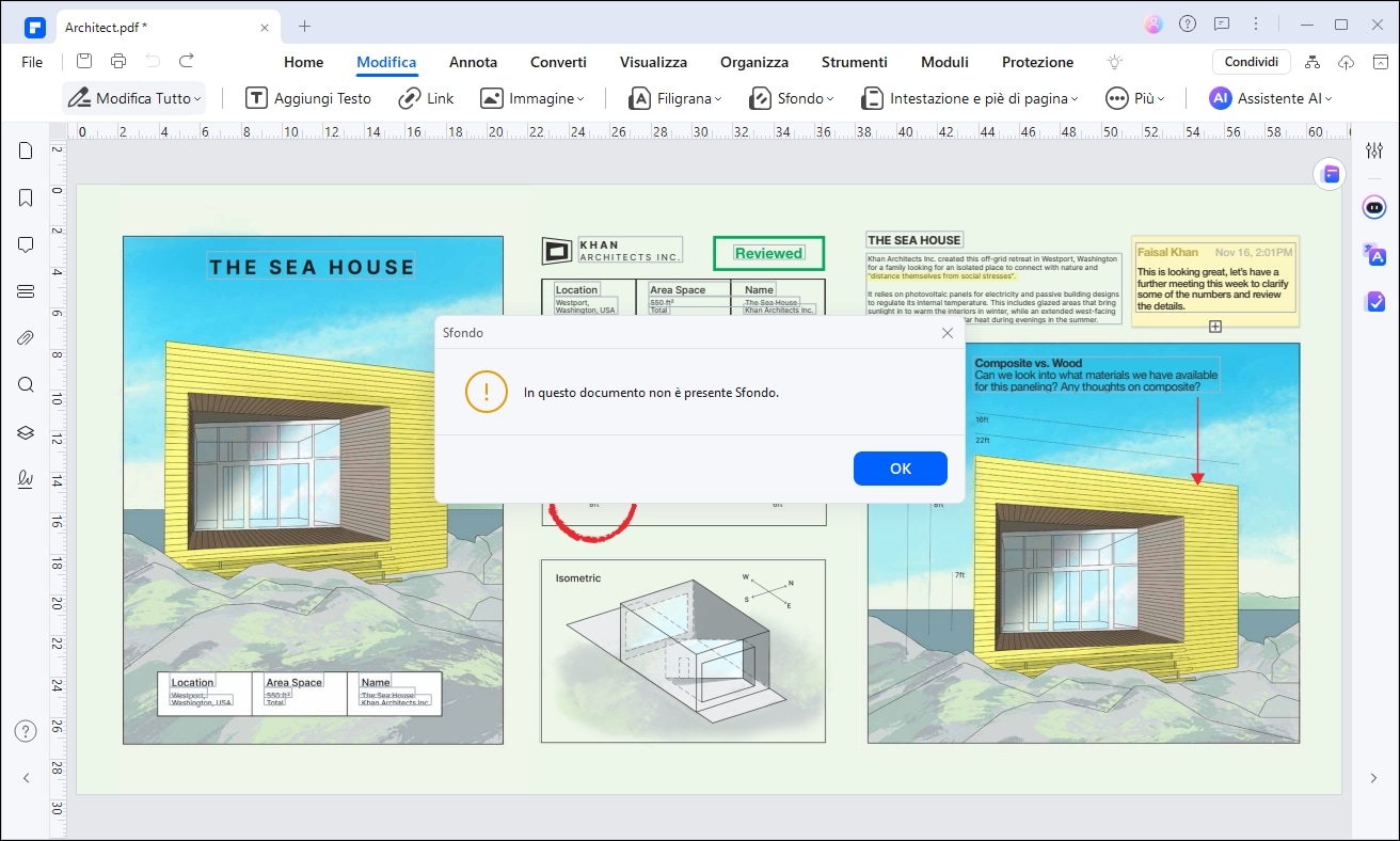 impossibile eliminare sfondo pdf