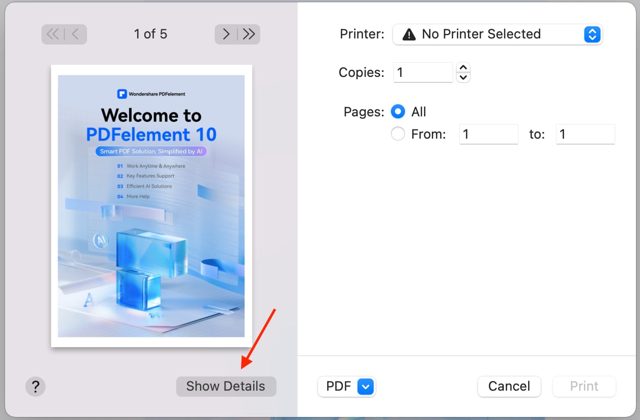 print pdf on mac