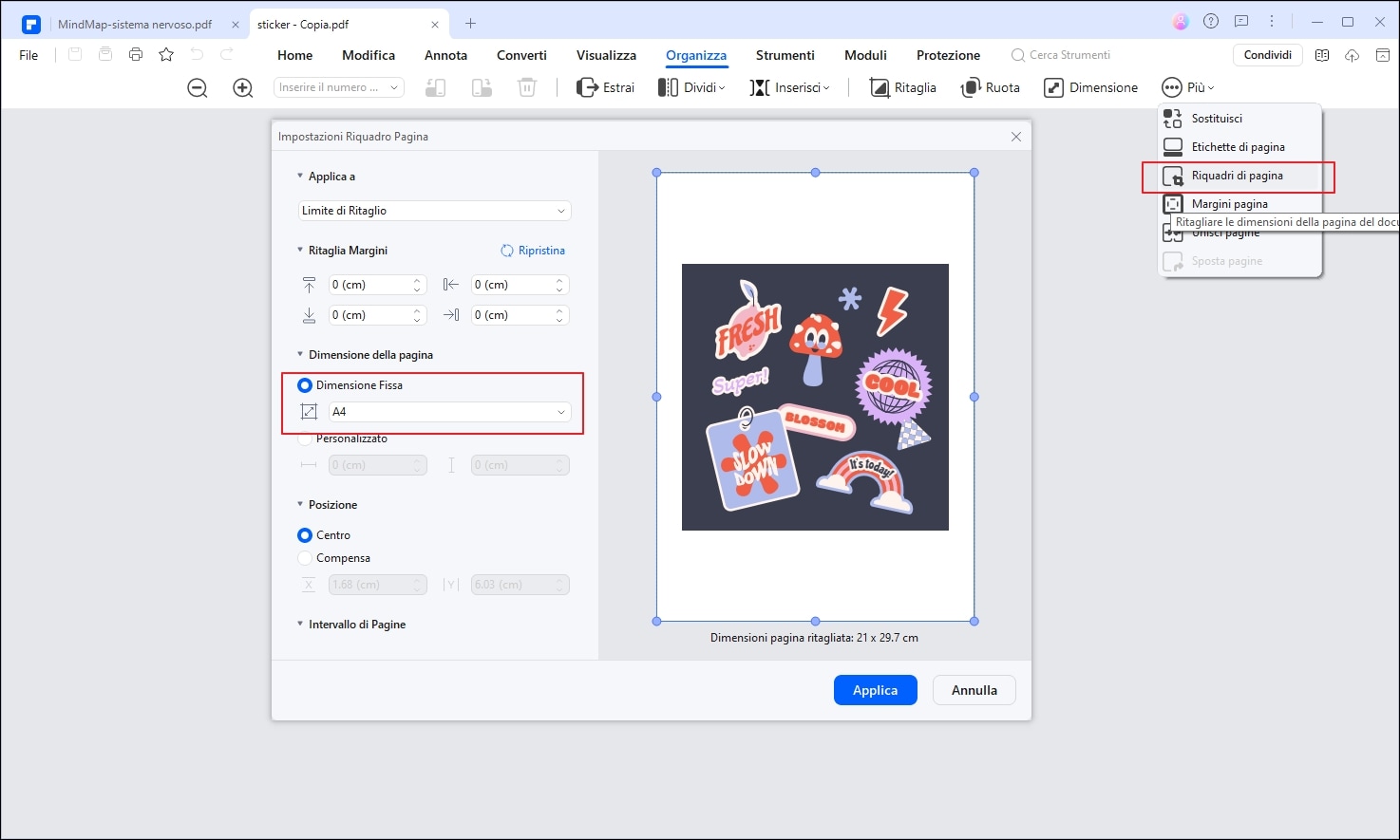 convertire pdf in formato a4