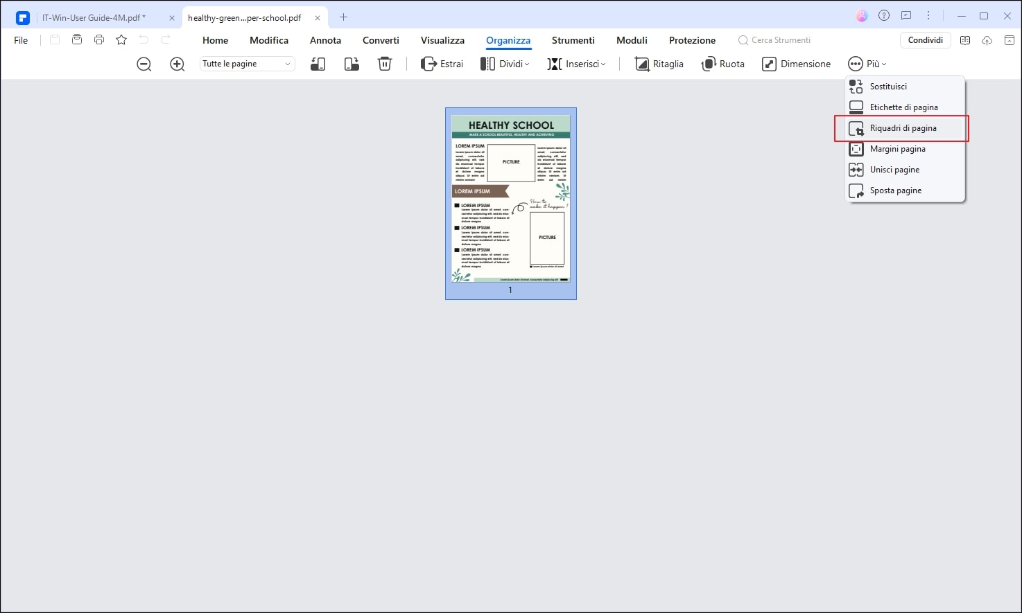 ridimensiona il pdf in a4