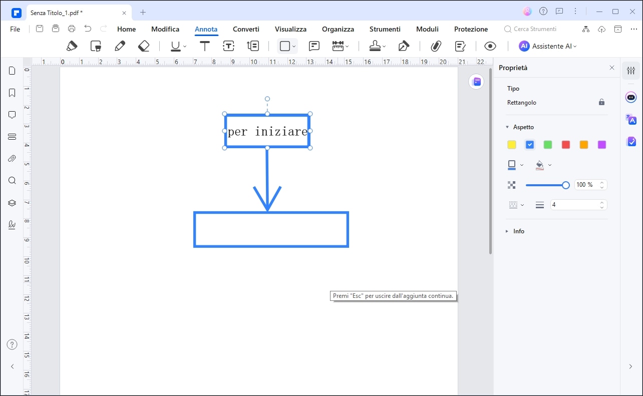cambiare stile di forme nel pdf