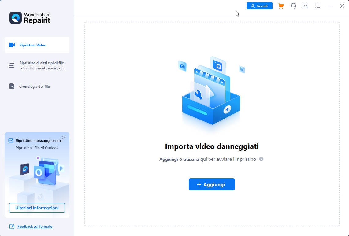  opzione per aggiungere video 