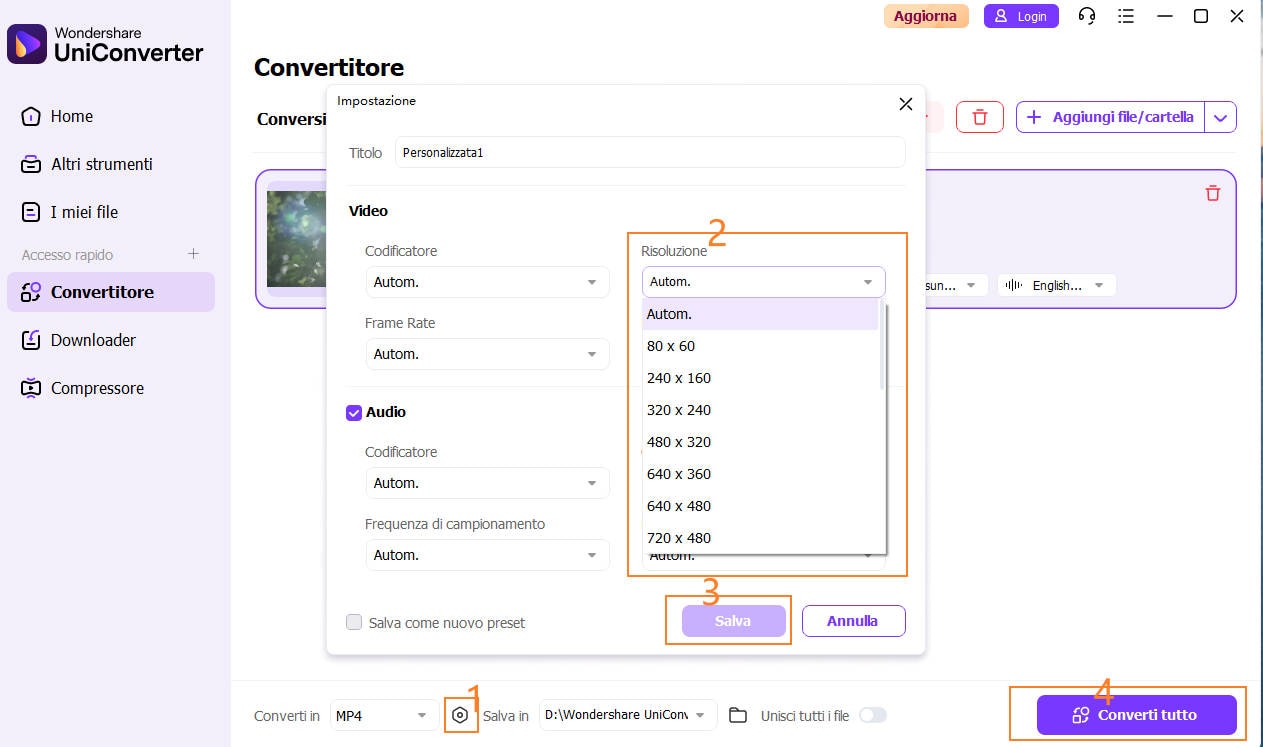 converti tutti i video con successo