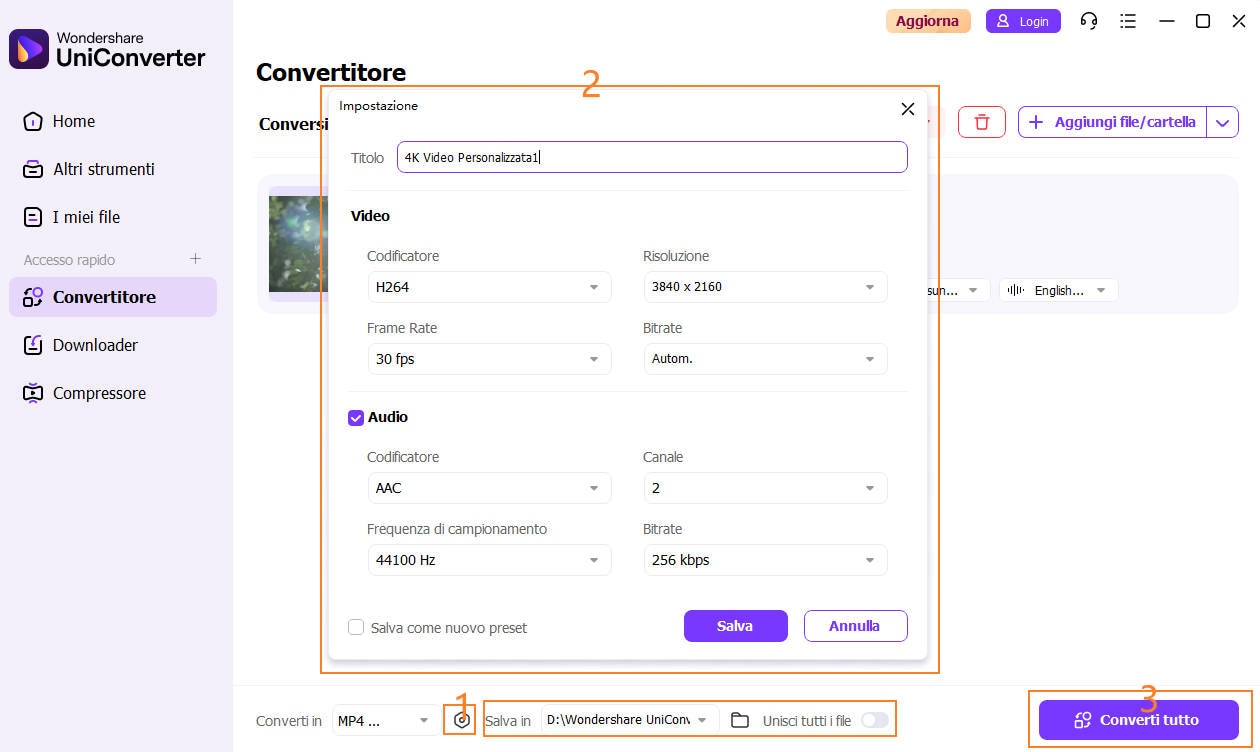 choose the output format